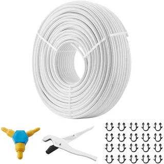 Vevor Aluverbundrohr Aluminium Mehrschichtverbundrohr 200 m Weiß PEX-Rohr Alu-Mehrschicht-Verbundrohr MV-Rohr Mehrschichtrohr Ideal für Fußbodenheizung und Heizkörper-Anbindung Alu Verbundrohr