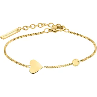 Liebeskind Berlin Schmuck Geschenk Edelstahl Armkette Herz goldfarben Größe 18