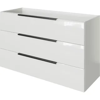 Pelipal Unterschrank für Doppel-Waschtisch Quantum 07 Schneeweiß Glanz 120 cm