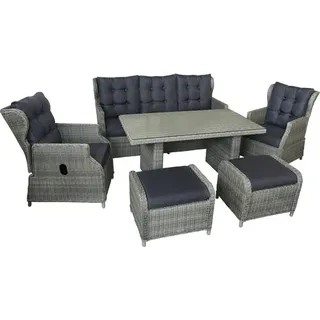 Dining-Set Gartenmöbelset Loungeset 5-Sitzer Dreisitzer-Sofa 180 x 88 x 98 cm, 2
