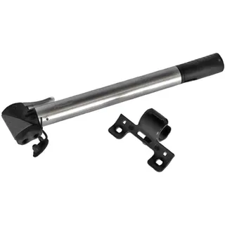 XLC Alpha PU-M01 Mini Fahrradpumpe (6 bar | Silber | Aluminium | 265mm | Dualkopf)