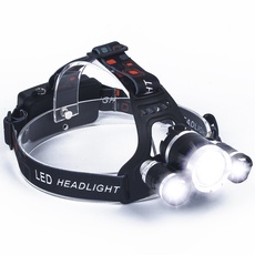 LED Stirnlampe, S SUNINESS LED Scheinwerfer Superbright 8000 Lumen aufladbare Wasserdicht Scheinwerfer mit 3 Cree LEDs und 4 Modi für Outdoor Wandern Camping Jagd Angeln Laufen