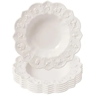 Villeroy & Boch Suppenteller »Suppenteller Toy's Delight Royal Classic ø 23,2 cm 6er Set weiß«, weiß