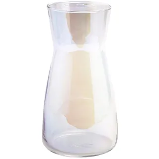 Blumenvase Glas, Klarglas Vase, 20CM Hoch Glasvase für Tischdeko, Dekorative Vase für Pampasgras, Tulpen, Orchideen, Rosen, Trockenblumen (Bunt)