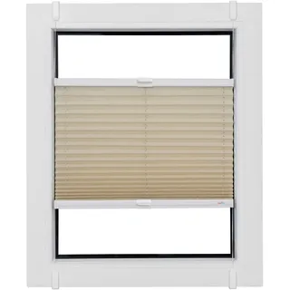 SUNLINES Plissee Start-up Style Crush 55 x 55 cm Fenstergröße (Velux) weiß
