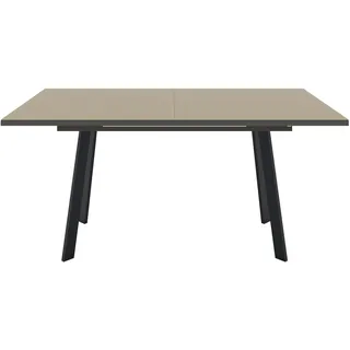 Set One by Musterring Reno 160 x 75 x 90 cm schwarz feinstruktur/glas taupe glanz