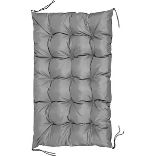 Kissen für Gartensofa KingGarden Wasserdichtes PVC-Codura Sitzkissen Abdeckung Indoor Outdoor 120cm x 80cm (Grau) - Grau