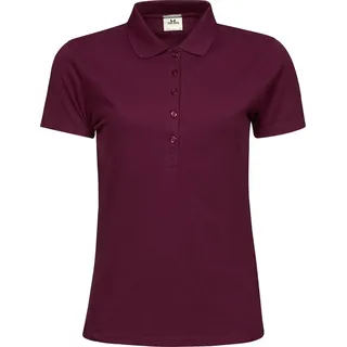 Tee Jays Damen Luxury Stretch Polo-Shirt, Kurzarm BC3307 (3XL) (Weinrot) - Rot