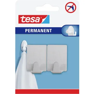Tesa Permanent Haken Rechteckig L Grau