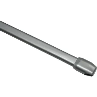 GARDINIA Vitragestange flachoval Ø 11 mm Silber-Matt 100 cm - 160 cm 2-er Pack