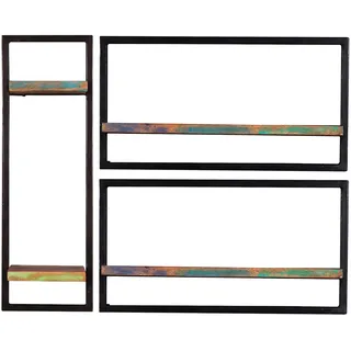 SIT Möbel Wandregal 95 x 25 x 75 cm Schwarz