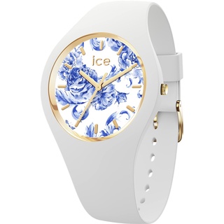 ICE-Watch - ICE blue White porcelain - Weiße Damenuhr mit Silikonarmband - 019227