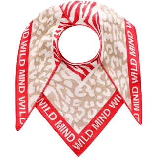 Zwillingsherz Modetuch »Dreieckstuch BW "Tierreich"« kombiniert Leo und Zebra Muster, rot