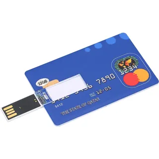 ciciglow 32 GB USB-Flash-Laufwerk, Kartenförmiges U-Laufwerk für die Datenspeicherung Dateiübertragung Einfach Einzigartiges USB-Flash-Laufwerk Einfach zu Verstauen und zu Tragen