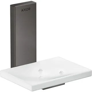 hansgrohe AXOR UNIVERSAL Rectangular Seifenschale, Metall, Ablage Glas, 42605340, Farbe: Brushed Black Chrome