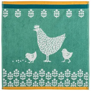 COUCKE Quadratischer Frottee 50 x 50 cm grün