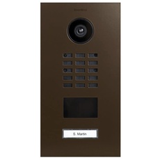 DoorBird D2101V IP Video Türstation, Terrabraun (RAL 8028) | Video-Türsprechanlage mit 1 Ruftaste, RFID, HD-Video, Bewegungssensor