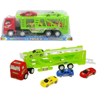 Autotransporter mit Spielzeugautos (Spielzeug, Fahrzeuge)