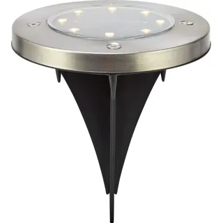 LED Solar-Bodenleuchte Faenza Ø 11,5 cm x 13,5 cm 3er-Set