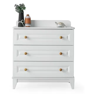 Kinderkommode – moderner Schrank stilvolles Sideboard für das Kinderzimmer - Weiß