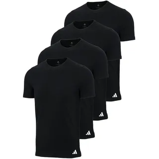 T-Shirt ADIDAS ORIGINALS "T-Shirt Crew Neck Shirt Active Flex Cotton 4P 4er Pack", Herren, Gr. XL, schwarz, Obermaterial: 95% Baumwolle CO. 5% Elasthan EL., Shirts T-Shirt