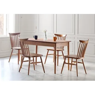 Esszimmer Set Garnitur Braun Tisch 4x Stühle Design Modern Möbel Luxus Esstisch