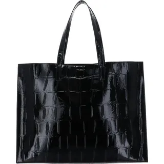 Ted Baker Shopper Vivvien Croc Effect Icon Bag XL Black