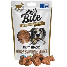 Let's Bite Meat Snacks Chicken Squares with Venison 80g