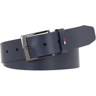 Tommy Hilfiger Herren Gürtel Adan Leather 3.5 Ledergürtel, Mehrfarbig (Space Blue), 80