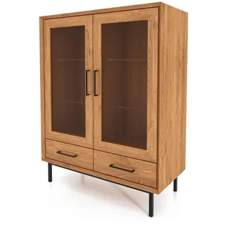 byoak Sideboard Leon Wildeiche , Holz , Echtholz,Eiche , 97x125x45 cm , Kleinmöbel, Kommoden, Highboards