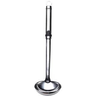 BERGNER Gizmo | Suppenkelle | Aus Robustem Edelstahl | Schöpflöffel mit Aufhänger | Ergonomischer Griff | Größe 33 cm und 75 ml Fassungsvermögen