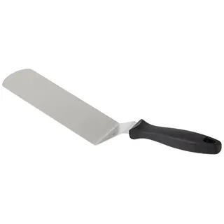 FMprofessional Bratenwender CHEF, hochwertiger Fleischwender mit Funktionsteil aus Edelstahl, robuster Pfannenwender zum Wenden von Bratgut (Farbe: Schwarz/Silber), Menge 1 Stück