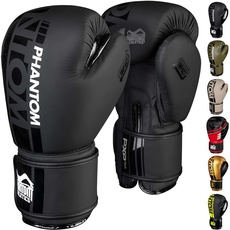 Phantom Boxhandschuhe APEX | MMA Muay Thai-Boxing Gloves | 10-16 oz | Männer - Schwarz