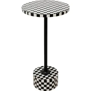 Kare DESIGN Beistelltisch Domero Chess 86569 Dekor Schwarz, Weiß Schwarz /