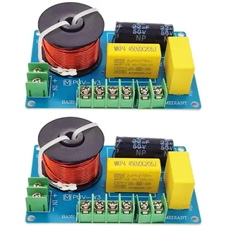 Laroal 2 Pcs 200W 3 Weg Audio HiFi Stereo Lautsprecher Crossover Höhen/Bass 3 Einheiten Frequenz Teiler