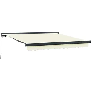 vidaXL Einziehbare Markise Creme 300 x 250 cm Stoff und Metall - Creme