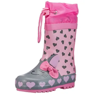 Playshoes Gummistiefel Katze Rosa 26