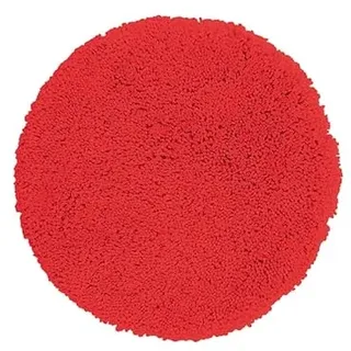 Spirella Badteppich Badematte Duschvorleger Mikrofaser Hochflor | flauschig | rutschhemmend | geeignet für Fußbodenheizung |60 cm Rund | Rot