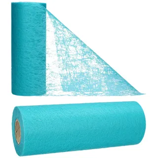 AmaCasa Vlies Tischband Tischläufer für Hochzeiten, Kommunionen, Taufen und Allen Feierlichkeiten Maße: 15cm/20m Rolle (Türkis, Vlies)