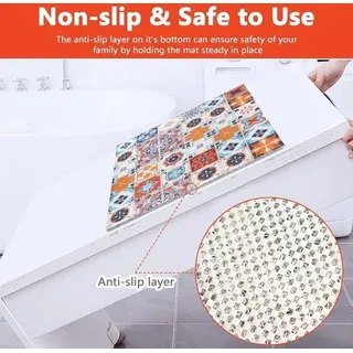 Antislip-Douchemat mit Schnelltrocknungs-Funktion, 60 x 60 cm, Kunststoff - Bunt