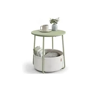 VASAGLE Beistelltisch rund Spanplatte grün 45,0 x 45,0 x 50,0 cm, 1 St.