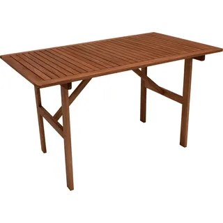 DEGAMO Holztisch Gartentisch Esstisch Gartenmöbel Tisch BRASILIA 70x120cm, Eukalyptus geölt - Braun