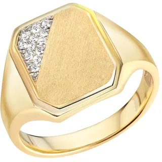 FIRETTI »Schmuck Geschenk Silber 925 Herrenring Silberring Siegelring« mit Zirkonia (synth.),