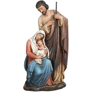 BC katholische Heilige Familie, Krippe im Inneren, Mittelstück der Weihnachtskollektion, religiöses Geschenk, 27,9 cm hoch, Renaissance-Skulptur handbemalt von Buildclassic
