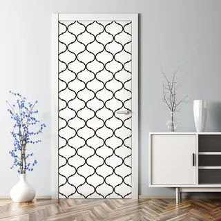 Dekorative Türaufkleber RaumDekor selbstklebend Türposter Marokkanisches einfaches Muster 77 x 200 cm