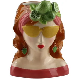 AM Design Dekovase »Verspielte Vase aus Dolomit« mit fruchtigem Design, rot