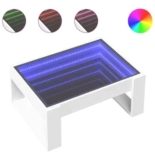 vidaXL Couchtisch mit Infinity-LED Weiß 70x53x30 cm - Weiß