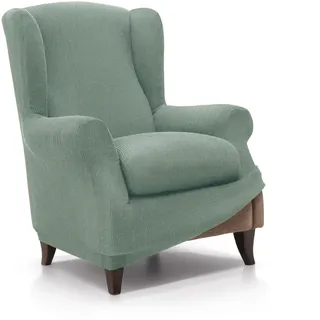 FAVERTI® Elastischer Ohrensesselbezug von 70 bis 100 cm | Modell Reale | Türkis | Verstellbarer Ohrensesselbezug | Qualitätsschutz aus Jacquard-Stoff und Baumwolle