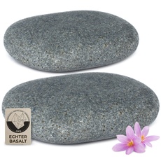 Hot Stone Sakralstein aus zertifiziert echtem Basalt für viel Wärme [2 Stück], zur Ergänzung Ihres Hot Stone Massage Sets