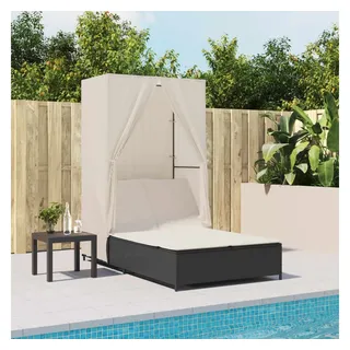 vidaXL Doppel-Sonnenliege 53 x 53 x 23 cm Schwarz